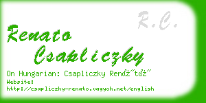 renato csapliczky business card